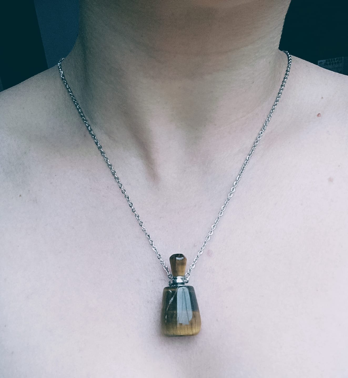 COLAR DIFUSOR AFRODITE - OLHO DE TIGRE