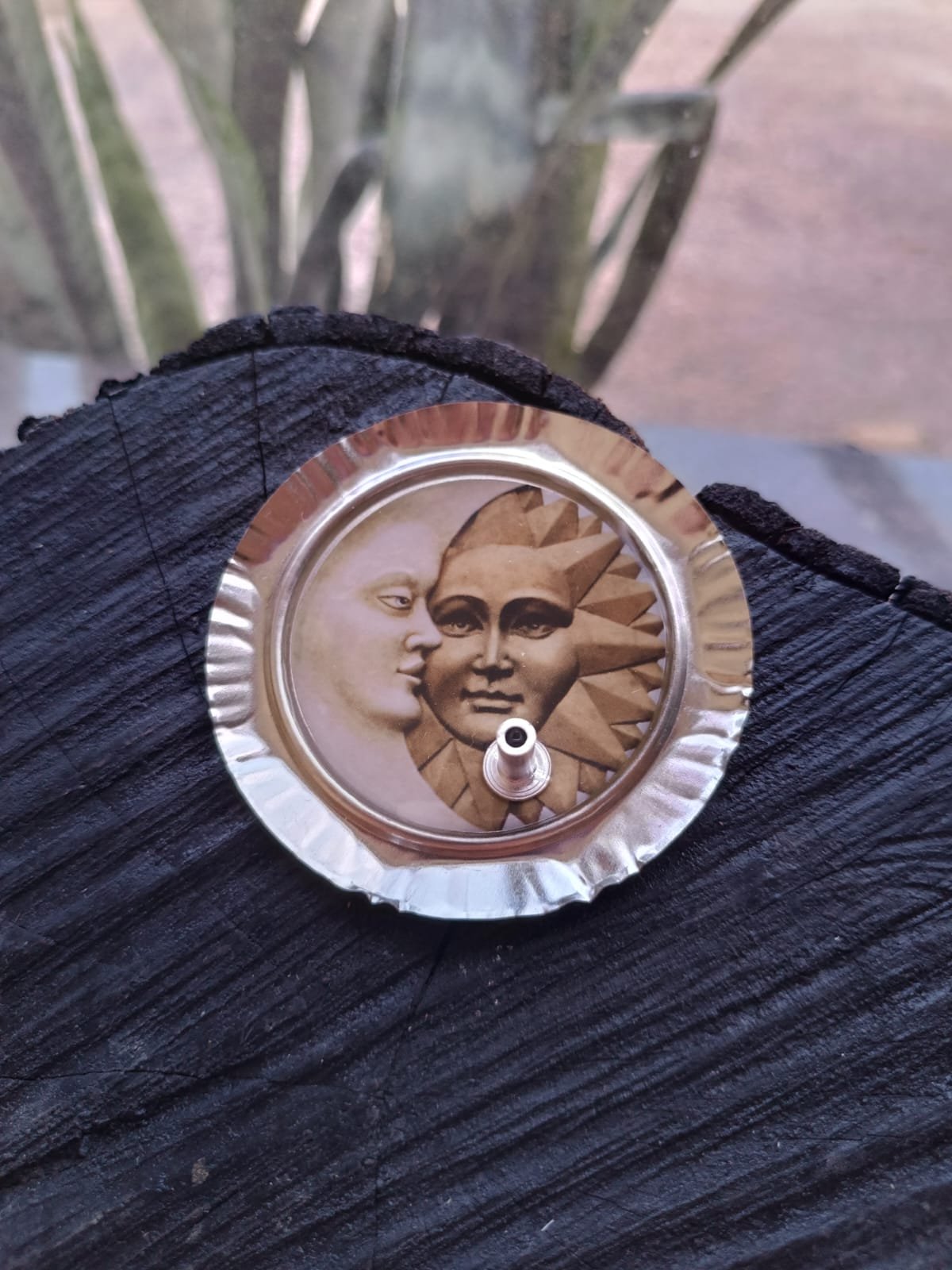 INCENSÁRIO LATÃO - SOL E LUA