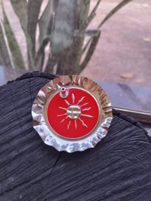 INCENSÁRIO LATÃO -  SOL VERMELHO