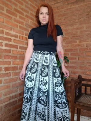 SAIA INDIANA ENVELOPE - PRETA E BRANCA